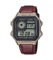 Produktbild: Casio Herrenuhr Digital Alarm Licht Lederband 10BAR AE-1200WHL-5AVEF