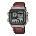 Produktbild: Herrenuhr CASIO AE-1200WHL-5AVEF Digital Leder Braun Chrono Sub 100mt