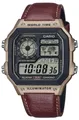 Produktbild: Casio Uhr Digital Armbanduhr Lederarmband AE-1200WHL-5AVEF