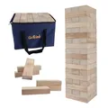 Produktbild: GOTHINK 54pcs Wackelturm Spiel Holz, Tumble Tower Stapelspiele bis 1.2m mit Tragetasche, Garten Spiel Geschenk für Kinder Erwachsene Familie