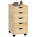 Produktbild: Idimex Rollcontainer, Natur, Holz, Kiefer, Mode, 35x65x40 cm, FSC Mix, Arbeitszimmer, Container