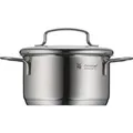 Produktbild: WMF Kochtopf Bratentopf Induktion 14cm klein Metalldeckel 0,9l Mini Edelstahl (14 cm, Bräter + Schmortopf, Kochtopf, Edelstahl) (07 1476 6040)