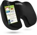 Produktbild: feela.® Orthopädisches Sitzkissen [3 Härtegrade] TESTSIEGER – Ergonomisches Sitzkissen für Bürostuhl & Auto – Schmerzlindernd, Steißbein entlastend, Sitzkomfort & Durchblutung fördernd (Medium)