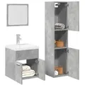 Produktbild: vidaXL 3-tlg. Badmöbel-Set Betongrau Holzwerkstoff