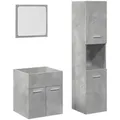 Produktbild: vidaXL 3-tlg. Badmöbel-Set Betongrau Holzwerkstoff