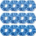 Produktbild: Azurblaue Haargummis Premium-Samt-Haargummis für Haare einfarbig dicke Haarbä...