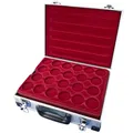 Produktbild: Alu Münzenkoffer Münzkoffer inkl 5 Münztableaus für 110 Münzen 46mm Ø 110 Fäc...