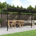 Produktbild: Pergola Mit Schiebedach Anthrazit 589x292x230 Cm - Vidaxl