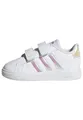 Produktbild: adidas Unisex Baby Grand Court Lifestyle Court Hook and Loop Shoes, Cloud White/Iridescent/Cloud White, 26 EU