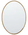 Produktbild: Beliani Goldener ovaler Wandspiegel 83 x 57 cm Rahmen: MDF und Harz Ouvea