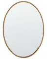 Produktbild: Goldener ovaler Wandspiegel 83 x 57 cm Rahmen: MDF und Harz Ouvea