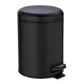Produktbild: Wenko-Wenselaar GmbH & Co. KG WENKO Kosmetik Treteimer Leman 5L, herausnehmbarer Einsatz, Hochwertiger Abfalleimer für Badezimmer, WC, Büro und Küche, 1 Stück, Farbe: Schwarz, Einsatz: Schwarz 24681100