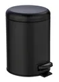Produktbild: WENKO Treteimer Leman 5 Liter Abfalleimer schwarz Stahl Badezimmer Küche
