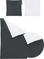 Produktbild: Irisette Mako-Satin Bettwäsche-Garnitur Jessica 8256  grafit  155 x 220 cm