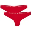 Produktbild: Emporio Armani Brasilslip Brazilian Brief Stretch Cotton (2-St., 2 Stück) mit umlaufendem Markenschriftzug rot S
