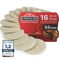 Produktbild: Filzgleiter 16 Stück 50 mm - Prämie Möbelgleiter Beige - Dicker Filz Selbstkl...