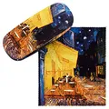 Produktbild: VON LILIENFELD Brillenetui Vincent van Gogh: Nachtcafé Kunst Motiv Etui Brille Mikrofaser Brillenputztuch Brillenbox Stabiles Hardcase Set mit Stoff bezogen