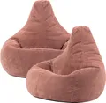 Produktbild: 2er Set icon Sitzsack Bean Bag Dalton, Rosa, Cord, Groß, Sitzsäcke Für Das Wohnzimmer, Schlafzimmer, Sitzsack-Sessel Für Erwachsene - Hergestellt in Deutschland