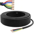 Produktbild: Lumonic 6x0,34mm² RGBW CCT LED Steuerleitung schwarz 20m | ummanteltes 6 adriges Kabel flexibel | LiYY Verlängerung, Stromkabel, LED Zuleitung, Steuerkabel