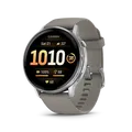 Produktbild: Garmin Venu 4, Schwarz/Silber, 45mm Smartwatch mit Schnellwechsel-Armband, 22mm, Grau