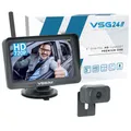 Produktbild: VSG24 5“ HD Funk Rückfahrkamera PKW KFZ kabellos Nummernschild Einparkhilfe