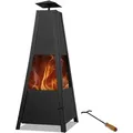 Produktbild: Gardebruk® Terrassenofen Mit Abdeckung Schürhaken 102cm Groß Metall Feuerstelle Gartenkamin Feuerkorb Terrasse Garten