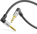 Produktbild: 1,5m 3,5mm Klinkenkabel AUX HiFi Audio Klinke Kabel 2x 90° Stecker PC Handy PKW