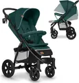 Produktbild: Kinderwagen bis 22 kg, verstellbarer Griff, zusammenklappbar, verstellbare Rückenlehne bis zur Liegeposition, wartungsfreie Räder, wasserdichtes XXL-Verdeck, 5-Punkt-Gurt, Einkaufskorb LIONELO Annet Tour