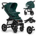 Produktbild: LIONELO Annet Tour Kinderwagen bis 22 kg, verstellbarer Griff, zusammenklappbar, verstellbare Rückenlehne bis zur Liegeposition, wartungsfreie Räder, XXL-Verdeck, 5-Punkt-Gurt, Einkaufskorb