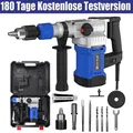 Produktbild: 4000W Bohr Hammer Transport Koffer Zubehör Meißel Abbruch Stemm Schlag Bohrer