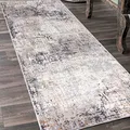 Produktbild: Mazovia Läufer Flur 60x100cm Creme Anthrazit Abstrakt Weich Pflegeleicht