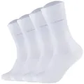 Produktbild: Camano Unisex Socken - Soft Socks, einfarbig, 4er Pack Weiß 35-38