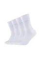 Produktbild: Camano Unisex Socken für Damen und Herren Businesssocken Komfortbund Bequem Langlebig Baumwolle Soft mit verstärktem Fersen- und Zehenbereich 4er Pack 35/38 white
