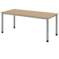 Produktbild: Hammerbacher-Schreibtisch 4Fuß-rd.180x80cm Eiche/Silber-VHS19/E/S