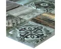 Produktbild: Mosafil Mosaikfliesen Glasmosaik Fliesen Holzoptik Makarska, Glas 30.000x30.000, grün, Verlegefertig auf ein Netz geklebt