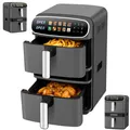 Produktbild: Heißluftfritteuse Friteuse Air Fryer Doppel Fritteuse Dörrautomat Minibackofen