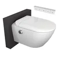 Produktbild: Bernstein Dusch-WC T640 Pro – spülrandloses Hänge-WC mit Microbubble-Technologie & UV-C-Sterilisation, Sitzheizung bis 38 °C, Fernbedienung, selbstreinigender Duscharm, Geruchsabsorption, ECO-Modus