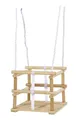 Produktbild: Eichhorn Gitterschaukel - Outdoor-Holzschaukel, höhenverstellbare Seile, sicherer Sitz mit Umrandung, belastbar bis 20kg, Holzspielgerät für Kleinkinder, naturfarben, ab 1 Jahr, 30x30 cm