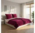 Produktbild: KiNZLER Bettwäsche Cashmere Touch, Microfaser, 2 teilig, Wendebettwäsche, beere-rosa