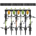 Produktbild: Housolution Fahrrad Wandhalterung 48 Zoll für 6 Fahrräder+5 Helme bis zu 500 Pfund, Stahl Fahrradhaken Fahrradständer Wandmontage für Garage, Schwarz
