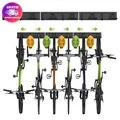 Produktbild: Housolution Fahrrad Wandhalterung 6 Fahrräder 5 Helme Stahl Garage schwarz