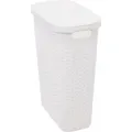 Produktbild: Schlanker Abfallbehälter Rattan 40l Weiß - 5five
