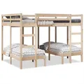 Produktbild: vidaXL Dreifach-Etagenbett 140x200/70x140 cm Massivholz Kiefer