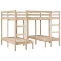 Produktbild: vidaXL Dreifach-Etagenbett 140x200/70x140 cm Massivholz Kiefer 3308577
