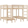 Produktbild: vidaXL Dreifach-Etagenbett 140x200/70x140 cm Massivholz Kiefer