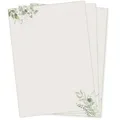 Produktbild: Tara Verde Briefpapier 50 Blatt Papier DIN A4 beidseitig floral Natur Eukalyp...