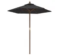 Produktbild: vidaXL Sonnenschirm Sonnenschirm mit Holzmast Schwarz 196x231 cm