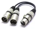 Produktbild: VITALCO XLR Splitter Audio Adapter XLR Buchse auf 2xStecker 3 Polig Splitterkabel Y-Kabel Vertailer Weiblich auf Dual Männlich