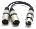 Produktbild: XLR Splitter Audio Adapter XLR Buchse auf 2xStecker 3 Polig Splitterkabel Y-K...