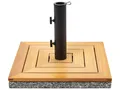 Produktbild: Garten Sonnenschirmständer Birkenholz / Granit quadratisch braun 45x45 cm Ceccan
